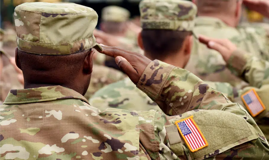 US Military salute